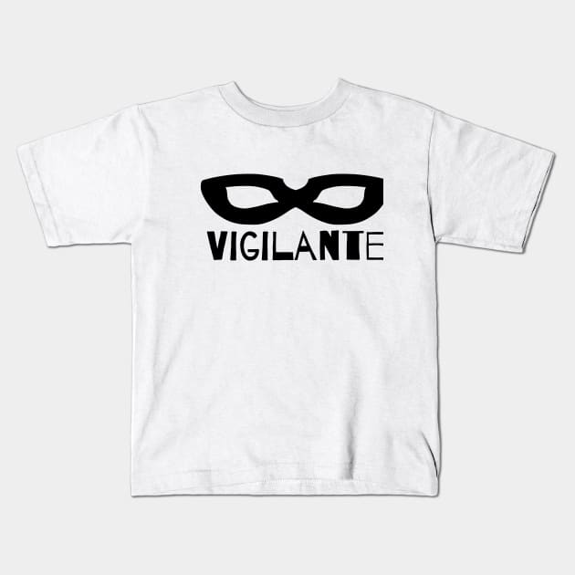 Black Mask - Vigilante Kids T-Shirt by Thedustyphoenix